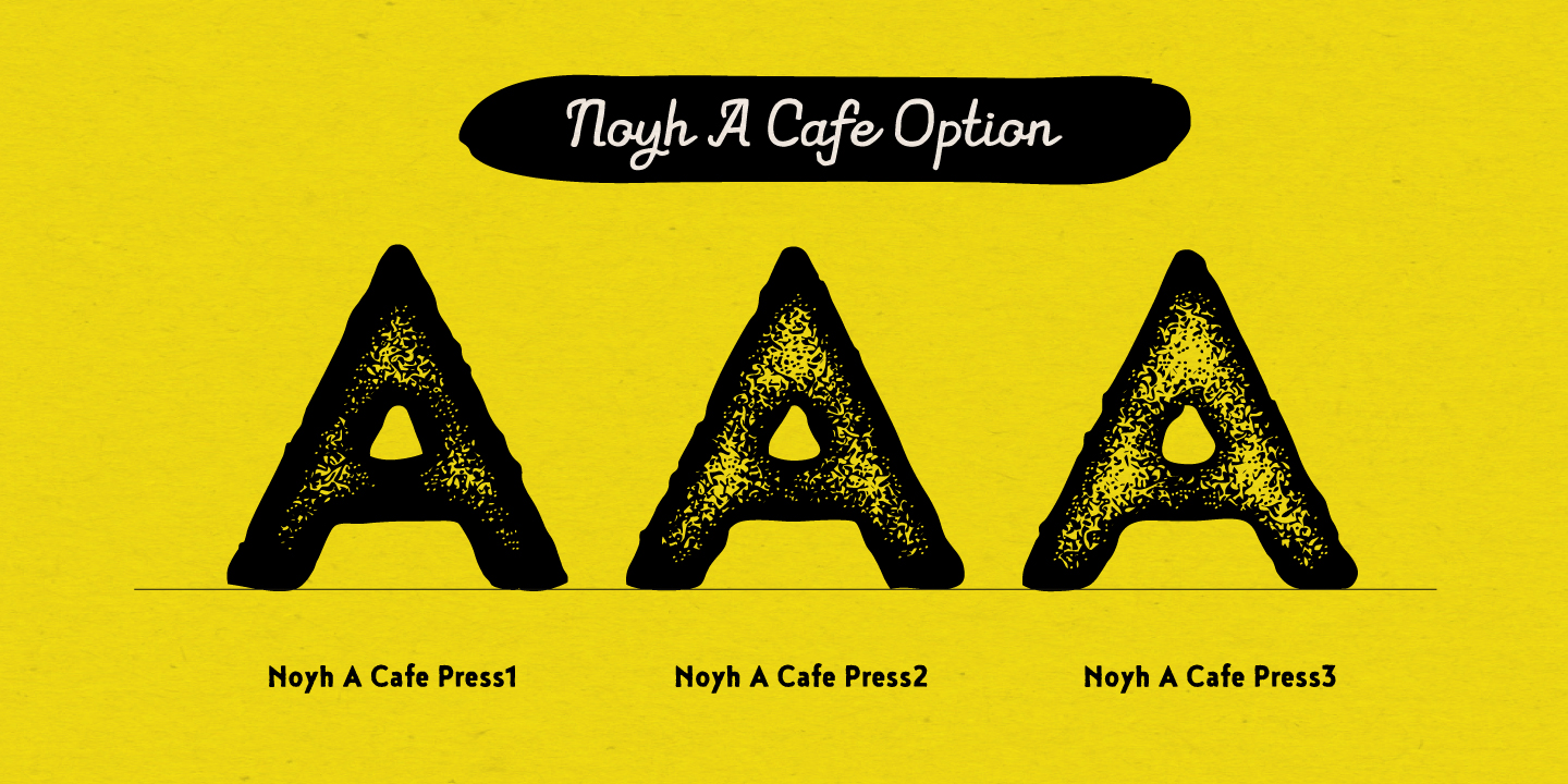 Noyh A Cafe Press 1 Font preview